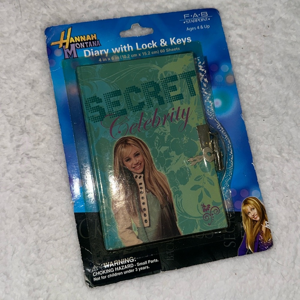 Disney Hannah Montana POP STAR Secret Celebrity Diary W/ Lock and Keys Journal - Picture 1 of 13
